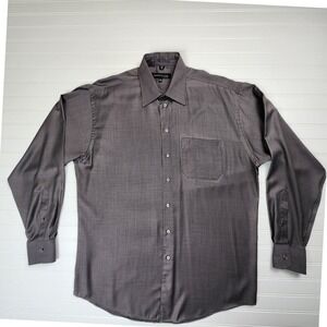 Kenneth Cole New York Men's Dress Shirt Gray Long Sleeve Button Down 16.5 36/37